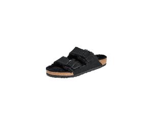 BIRKENSTOCK Unisex Arizona Fur Suede Sandals, black, 6 UK