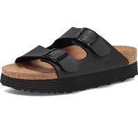 Birkenstock Unisex Arizona Platform Vegan Black Birko-Flor 39 N EU Women's 8-8.5 US/Men's 6-6.5 US