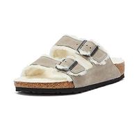 Birkenstock Unisex Arizona Shearling Suede Leather Stone Coin Sandals 7 UK