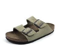 Birkenstock Unisex Arizona Soft Footbed Khaki Oiled Leather 41 R EU Women's 10-10.5 US/Men's 8-8.5 US