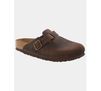 Birkenstock Unisex Boston Clogs in Brown Leather - Size UK 5.5