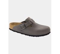 Birkenstock Unisex Boston Soft Footbed Oiled Leather Clogs in Grey - Size UK 8