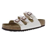 Birkenstock Unisex Florida BS Birko-Flor Graceful Pearl White Sandals 7 UK