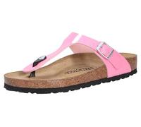 Birkenstock Unisex Gizeh Birko-Flor Patent Candy Pink Black Sandals 4.5 UK