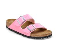 Birkenstock Unisex Gizeh Birko-Flor Patent Candy Pink Black Sandals 7 UK