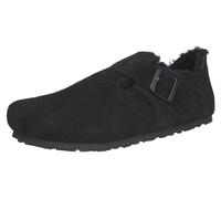 Birkenstock Unisex London Shearling Suede Leather Shearling Black Shoes 7 UK