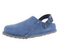 Birkenstock Unisex Lutry Premium Suede Elemental Blue Sandals 5 UK