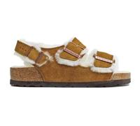 Birkenstock Unisex Milano Shearling Suede Mink Sandals 4.5 UK