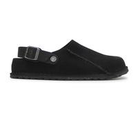 Birkenstock Lutry Premium Suede Leather Unisex Slippers Sandals - Black - Size:UK 5.5