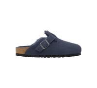Birkenstock - Warm and cosy clogs - Boston Shearling Leather/Suede Regular New Navy for Women in Leather - Size 8 UK Navy 8 UK