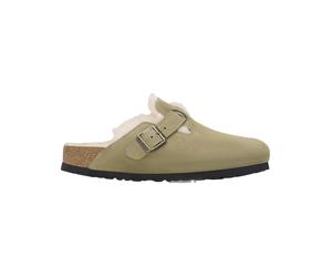 Birkenstock - Warm and cosy clogs - Boston Shearling Leather/Suede Regular Taupe for Men in Leather - Size 9 UK - Brown Brown 9 UK