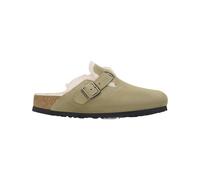 Birkenstock - Warm and cosy clogs - Boston Shearling Leather/Suede Regular Taupe for Women in Leather - Size 9,5 UK - Brown Brown 9.5 UK