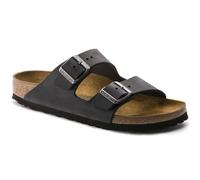 Birkenstock Women's Arizona Slim Fit Oiled Leather Double Strap Sandals - Black - EU 36/UK 3.5