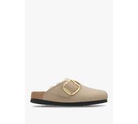 BIRKENSTOCK Womens Boston Big Buckle Shearling Tabacco Brown Leathe
