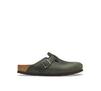 Birkenstock Womens Boston Oiled Leather Clog, Green, Size 7, Women Green