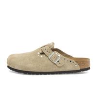Birkenstock Women's Boston Rivet Taupe Suede