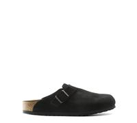 Birkenstock Womens Boston SFB Suede Leather Sandal Black