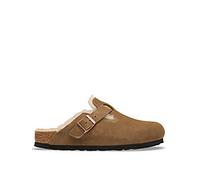 Birkenstock Womens Boston Shearling Suede Leather Clog, Brown, Size 4, Women Brown