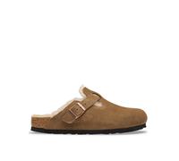 Birkenstock Womens Boston Shearling Suede Leather Clog, Brown, Size 7, Women Brown