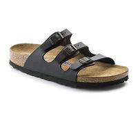 Birkenstock Women's Florida Soft Footbed Black Birko-Flor Sandal 39 R (US Women's 8-8.5)