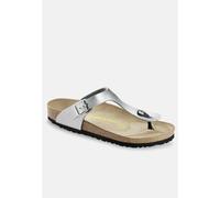 Birkenstock Gizeh Silver Womens Toe Post Sandals 4385151 in a Plain Man-made in Size 39