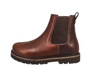 Birkenstock Womens Highwood Slip On Mid Natural Leather Chocolate Boots 7 UK
