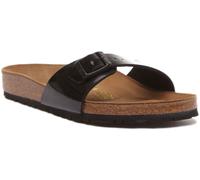 Birkenstock Womens Madrid Single Strap Birko Flor In Black Patent Size UK 4 - 12