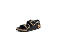 Birkenstock Women's Milano Big Buckle Sandals, High Shine Black, 7 Medium US