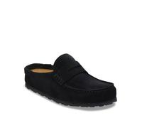 Birkenstock Womens Naples Wrapped Suede Leather Loafer, Black, Size 3, Women Black