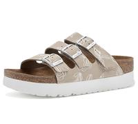 Birkenstock womens Papillio Florida Platform - Printed, Oyster Flower Print, 6-6.5 Narrow