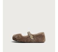 Birkenstock Women's Santa Clarita Shearling Gray Taupe UK 3.5