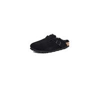 Birkenstock Women's Synthetic Boston Shearling Clog 37 M Eu / 6-6.5 B(M) Us Black Suede/Black Shearling