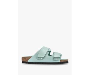 BIRKENSTOCK Womens Uji Nubuck Leather Two Bar Sandals In Surf Green Si