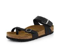 Birkenstock Women's Yara Black Oiled Leather Sandals 40 (US Women's 9-9.5)