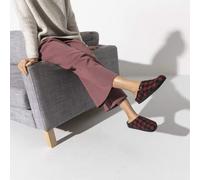 BIRKENSTOCK ZERMATT SHEARLING PLAID RED TARTIC WOOL SLIPPERS MEDIUM/NARROW WIDTH