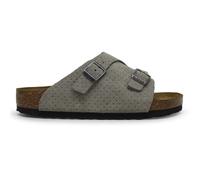 Birkenstock Zurich BS Suede Embossed Unisex Slides Sandals - Emboss Dots Stone Coin - Size:UK 10.5