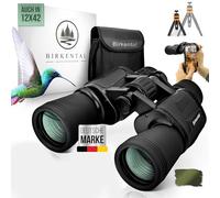 Birkental Adult Binoculars 10 x 50 Including Accessories Beginners and Professional HD Zoom, Waterproof, Lightweight, Compact, Also for Glasses Wearers, Wide Field of View, Field Picker, Hunting, Bird Watching, Astronomy, Black