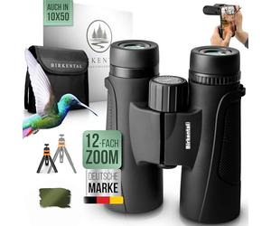 Birkental Binoculars Adult 12 x 42 Including Accessories Beginners and Professional HD Zoom, Waterproof, Lightweight, Compact, Also for Glasses Wearers, Wide Field of View, Hunting, Bird Watching,