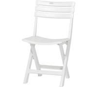 Birki Folding Chair White Plastic Foldable Beer Garden Terrace 46x41x78 CM