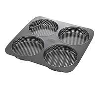Birkmann, Laib & Seele Burger Bread Tray, Silver, 4-Ply, Carbon Steel, Perforated Baking Tin, Non-Stick Coating, with Recipe, 210387