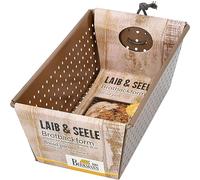 Birkmann, Loaf & Seele Perforated Bread Baking Tin, 20 cm, Baking Mould for Small Breads, Bronze Carbon Steel, with Non-Stick Coating and Recipes, 210509