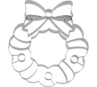 Birkmann XXL Christmas Wreath Cookie Cutter for Cookie Cutters and Decorating Cookies, Marzipan, Fondant, Stainless Steel, Dishwasher Safe, Size: 18 cm