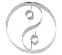 Birkmann Ying Yang Cookie Cutter for Cutting and Decorating Cookies, Marzipan and Fondant, Stainless Steel, Dishwasher Safe, 6 cm, Silver