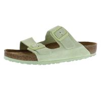 Birko-Flor Patent Eggshell/Offwhite Women's Arizona Sandals by Birkenstock, Faded Lime/Pretty Green, 12 Women/10 Men