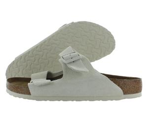 Birko-Flor Patent Eggshell/Offwhite Women's Arizona Sandals by Birkenstock, Off-white, 13
