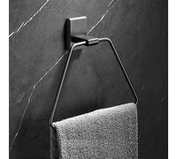 BIRLD All Copper Solid Light Luxury Air Gun Gray Towel Ring, Bathroom Rack Bathroom Pendant, Punch-free Towel Holder (Color : Gun Grey)
