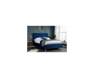 Birlea 120CM LOXLEY OTTOMAN BED BLUE, Fabric, Small Double