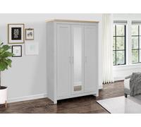 Birlea Highgate 3 Door Wardrobe/Mirror Grey & Oak Effect