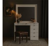 Birlea 7 Drawer Dressing Table White White One Size