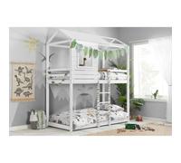Solid Pine Bunk Beds White Birlea Adventure 3FT Single Bed Wood Frame